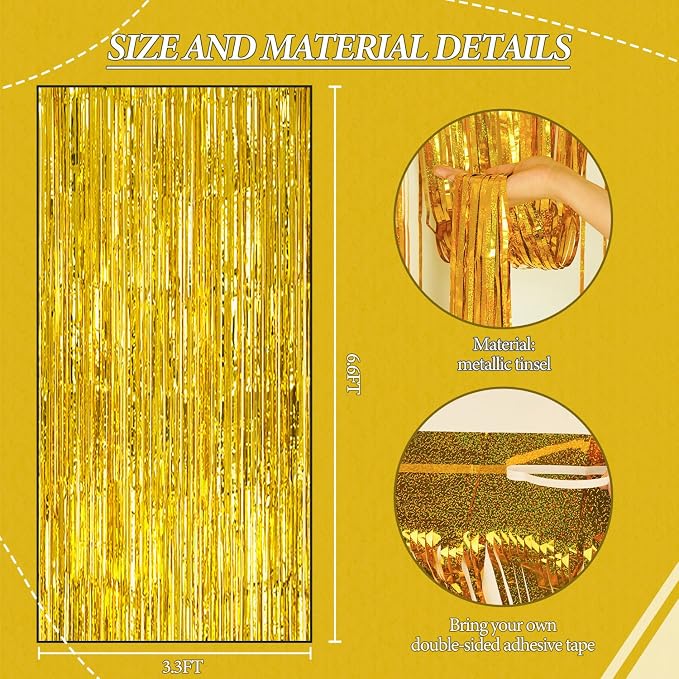 DECOCKRAT 2 Pack Foil Fringe Backdrop - Image 3