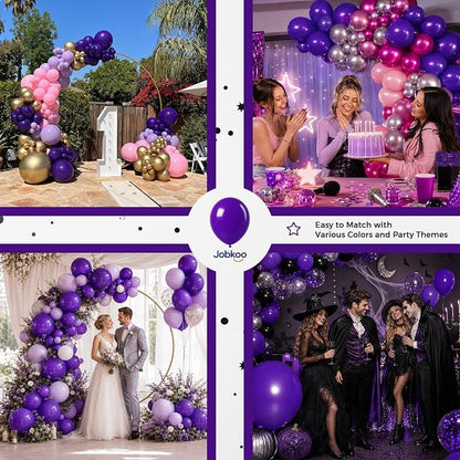 Jobkoo Purple Balloons 12 Inch - Image 6