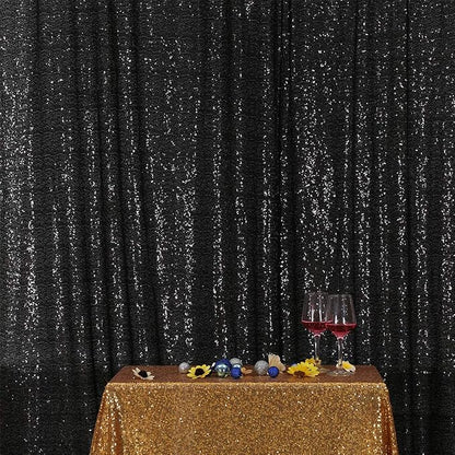 Eternal Beauty Black 3mm Sequin Backdrop 7x7 Ft - Image 4