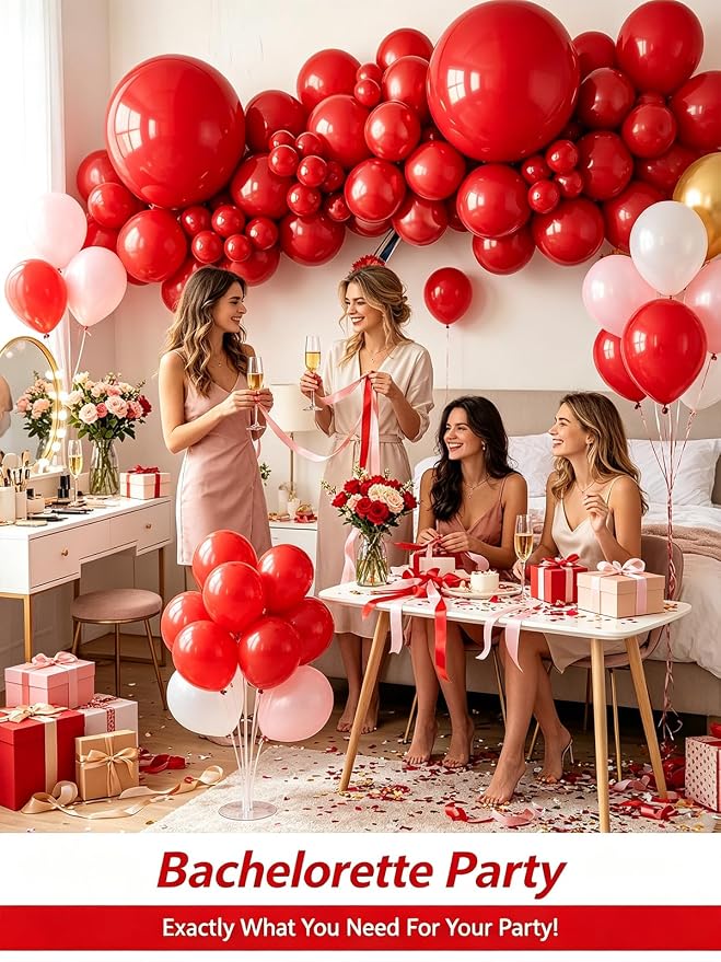 Red Balloons 125 Pcs Different Sizes 18 12 10 5 Inch Red Balloon Arch Kit - Image 8