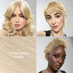 L'Oreal Paris Feria Long-Lasting Anti Brass Power Hair Toner, Ammonia Free Demi Permanent Hair Color, Ice Blonde Hair Toner, 1 Application