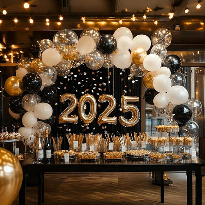 Black and Gold Balloons 55 Pcs 12 Inch Metallic Gold Balloons Black Balloon - Image 5