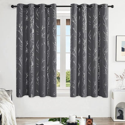 Deconovo Living Room Curtains 63 Inches Long, Thermal Insulated, Room Darkening - Image 2
