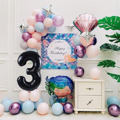 40 inch Number Balloon 0-9 Black Large Number 3 Balloons, Digital Balloons - Image 2
