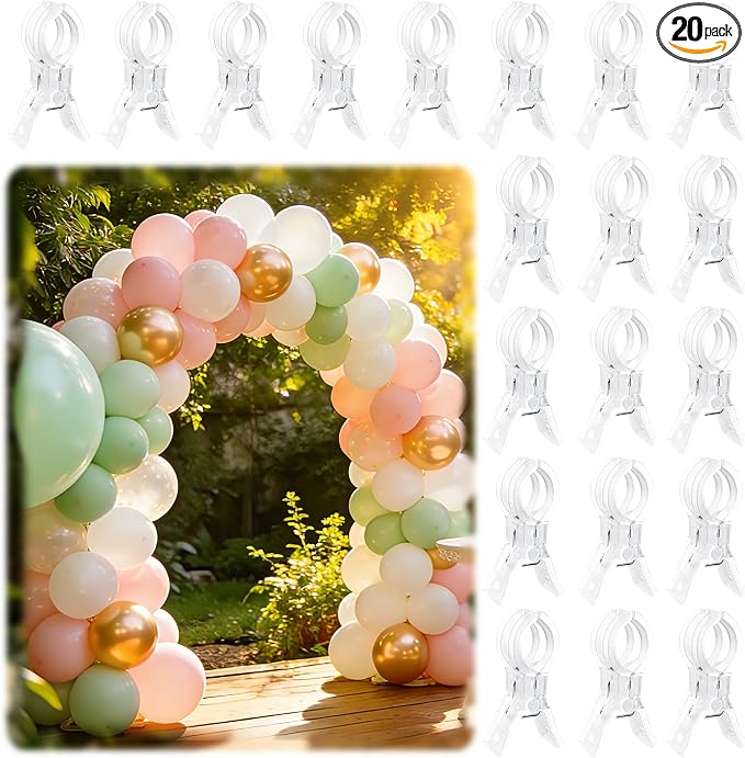 PUGPIU 20 Pack Balloon Arch Clips by Unknown