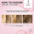 L'Oreal Paris Excellence Crème Permanent Hair Dye, Triple Care Hair Color with Pro-Keratine Complex for 100% Gray Hair Coverage, 7 Dark Blonde, 1 Kit