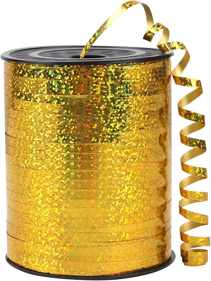 500 Yards Silver Shiny Curling Ribbon Metallic Balloon Roll by qiqibaobao