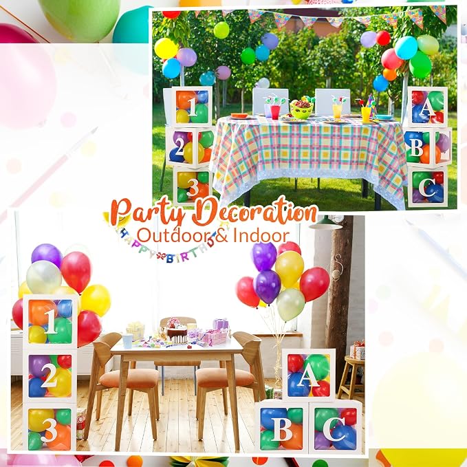 Zhanmai 6 Pcs Abc and 123 Balloon Boxes - Image 6