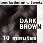 Edbe Hair Color Easy Comb Dark Brown (2 Pack) - Grey Hair Mustache and Beard Coloring for Men with One Application Kit
