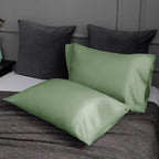 TELUS Pillow Cases King Size 2 Pack, Bamboo Rayon & Lyocell Pillowcase with Envelope Closure, Cooling Breathable Pillow Cover for Hot Sleeper & Night Sweats, 20x40 inch, Sage Green