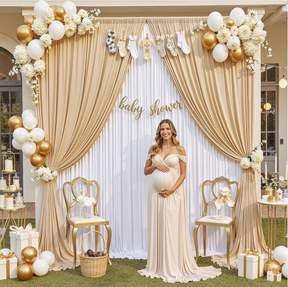 50ft×12ft Champagne Backdrop Curtain - Image 9