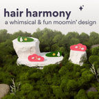dearcloud Moomin Crease-Free Hair Clips Set of 4 – Gentle, Teeth-Free & Secure Hold (Hair Harmony)
