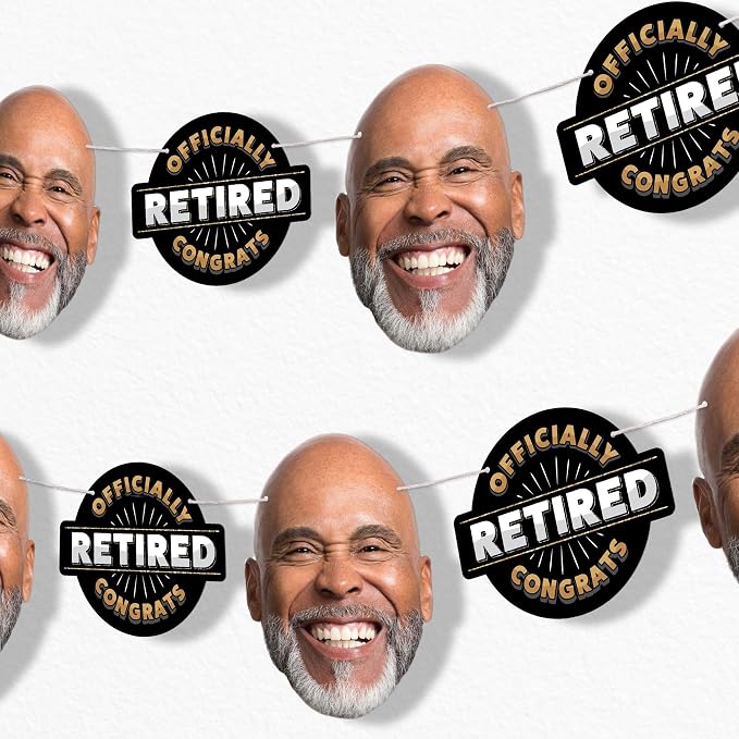 Custom Photo Happy Retirement Party Decorations by BigDotofHappiness