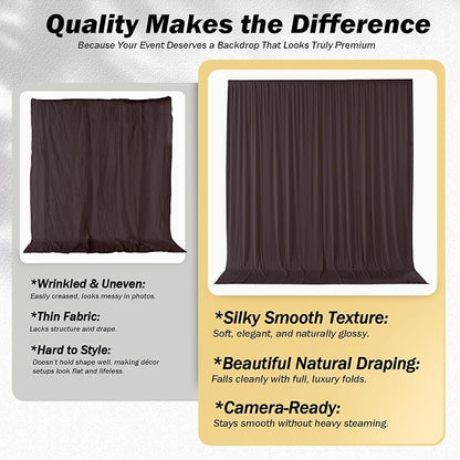 20ft×12ft Brown Backdrop Curtains - Image 4