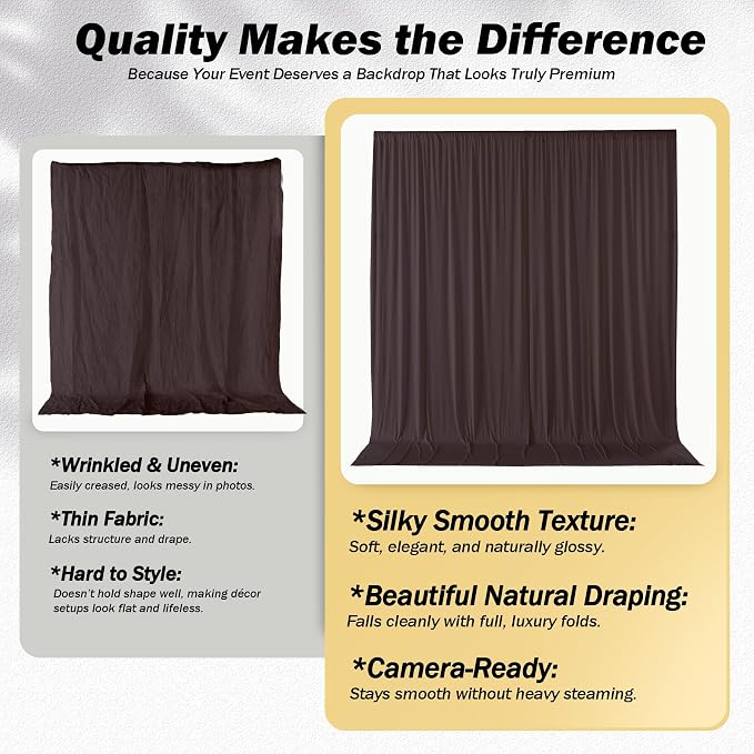 10ft×12ft Brown Backdrop Curtains - Image 3