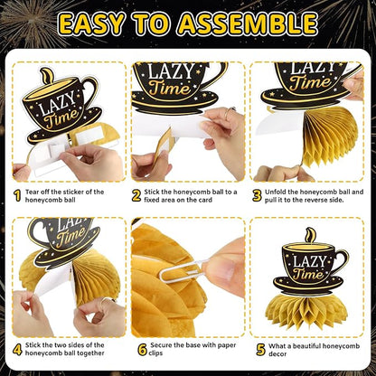 Retirement Party Decorations Set Black and Gold, Happy Retirement Banner - Image 4
