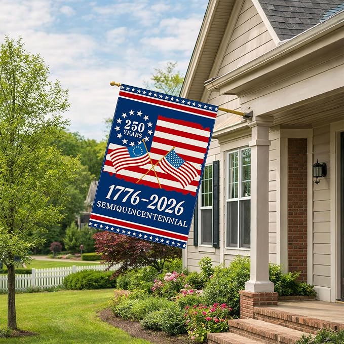 250th Anniversary America Garden Flag, 250 Years Banner USA 4th of July - Image 2