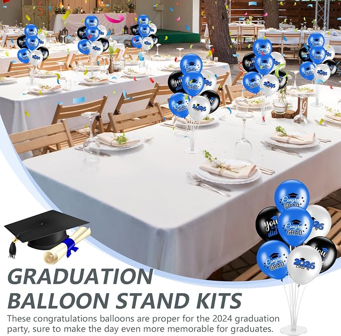 4 Set Graduation Party Balloon Stand Kits - Image 3