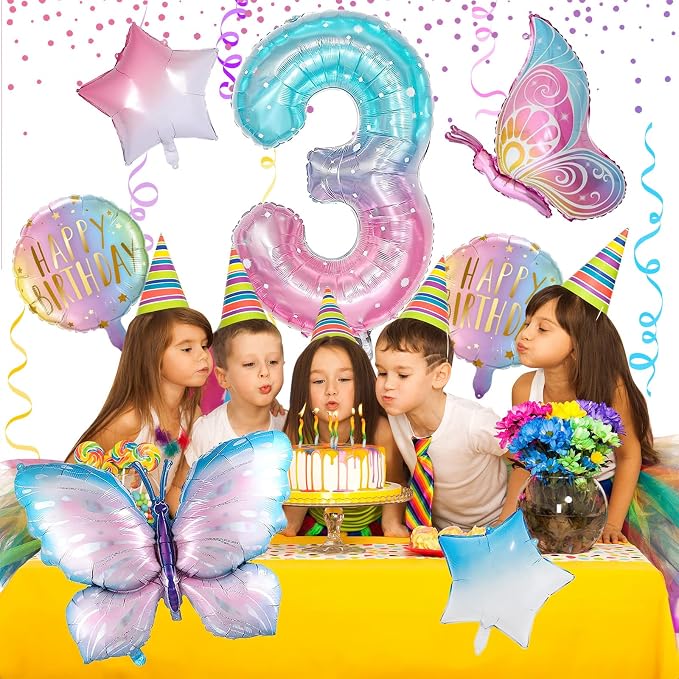 Butterfly 3rd Birthday Decorations - Image 7