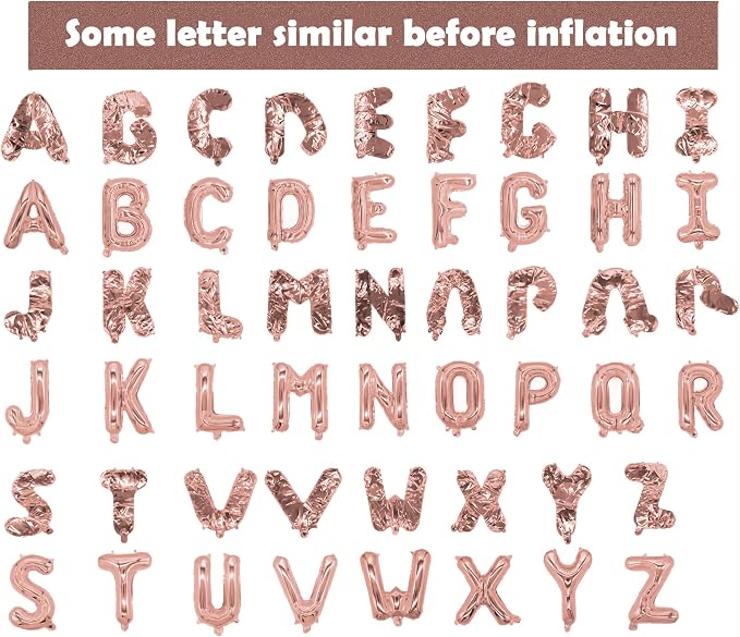 16 Inch Gold Letter Balloons Mylar Foil Alphabet Letter A-Z Balloons Set - Image 2