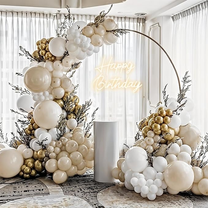 Champagne Gold White Balloons Graduation Balloons Metallic Champagne Nude Cream - Image 7
