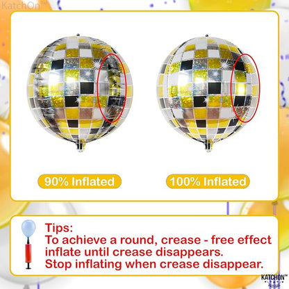 KatchOn, Shiny Disco Ball Foil Balloons - Image 4