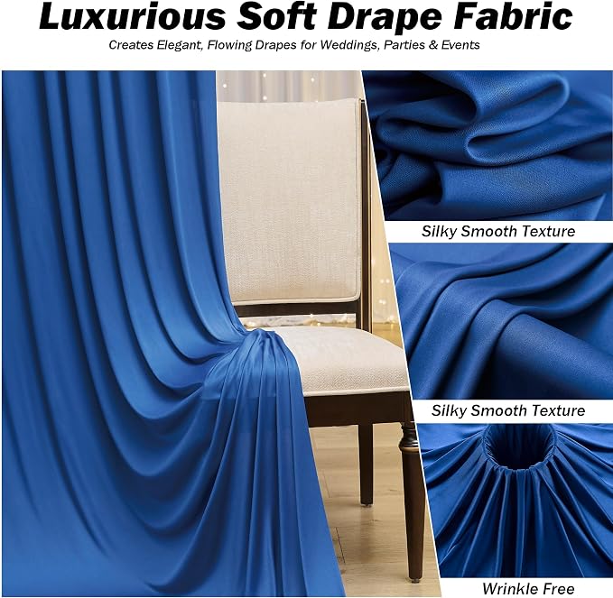 10ft×12ft Royal Blue Backdrop Curtain - Image 5