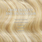 GOO GOO Clip in Hair Extensions Real Human Hair, Remy Human Hair Extensions Clip ins for Women, Natural Human Hair, 24inch 150g 9Pcs, #18A/613A Dark Blonde Highlighted Bleach Blonde