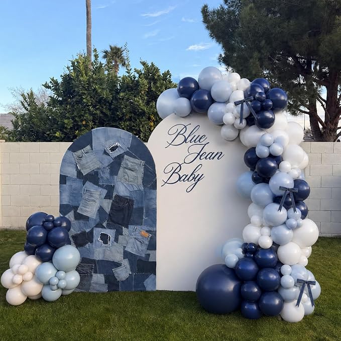 Blue White Balloon Arch Kit - Image 3