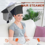 Elitzia Hair Steamer Salon Micro Mister Scalp Treatment Dye Perm Professional O3 Ozone Hooded Barber Shop Use for Natural Black Hair with Wheels ET1408B 7-Color Light