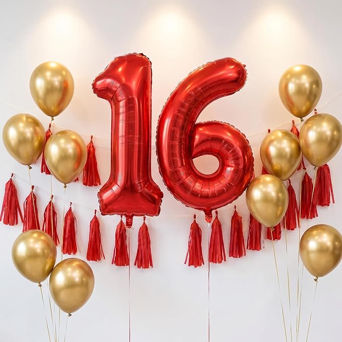 YPSelected 32 Inch Large Foil Helium Number Balloon Birthday Wedding Party 0-9 - Image 3