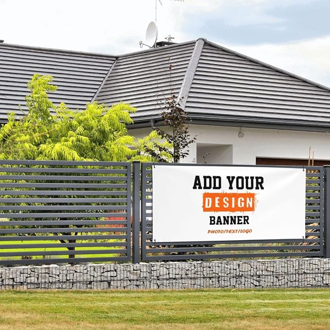 Custom Banners and Signs 2'x4' Customize Personalized Photo Text Logo | - Image 3