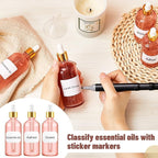 Tessco for you 20 Pack 3.4 oz Glass Dropper Bottles with Glass Eye Droppers for Essential Oils, Empty Oil Bottles with Funnel, Labels and Pipette for Hair Oils Perfume Cosmetic Travel(Pink)
