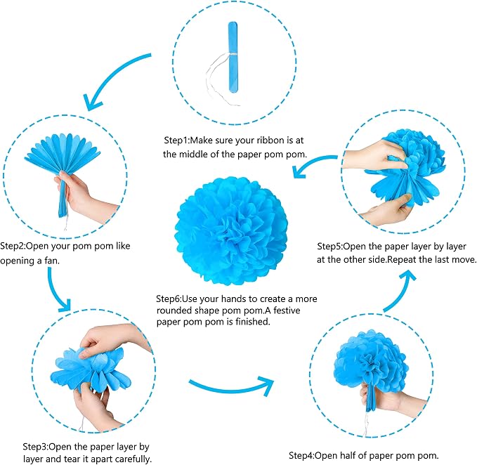 35PCS Party Decorations Paper Fan Hanging Set - Image 5