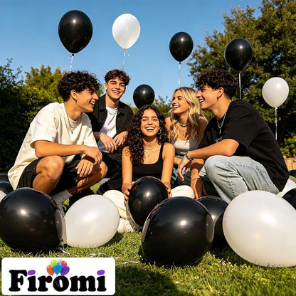 Firomi Matte White Balloons 12-inch 100 Pack Big Thicken | Helium, Round after - Image 6
