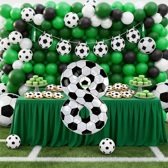 40 Inch Soccer Number 6 Foil Balloon, Soccer Birthday Party Decorations | - Image 3