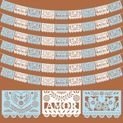 TaoBary 6 Pcs Papel Picado Mexican Wedding Cielito Lindo Party Decor 118 Feet by TaoBary