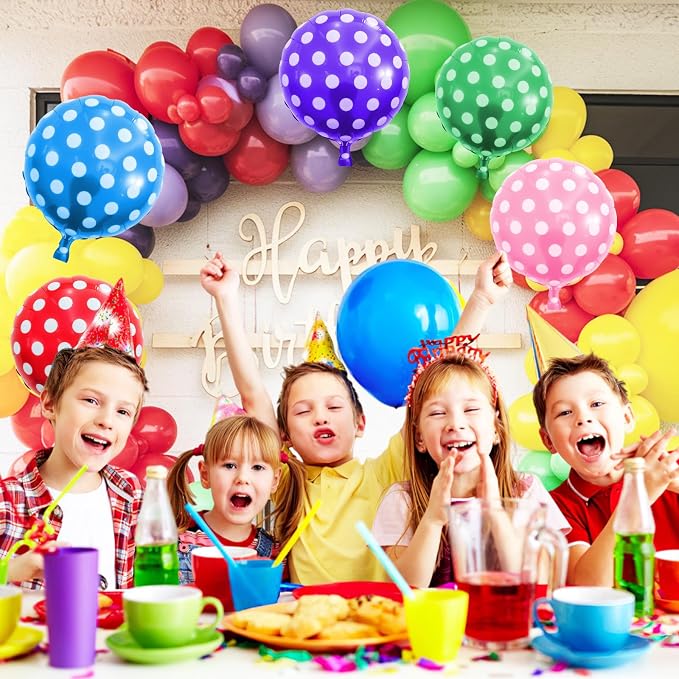 20PCS Mixed Color Round Foil Balloons, 18 Inch Round Shaped Foil Balloon - Image 7