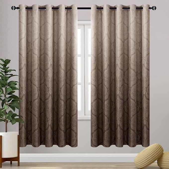DWCN Extra Wide Ombre Blackout Curtains by DWCN