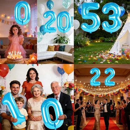 40 Inch Number 53 Balloons for 53rd Birthday Party Decorations, 0-100 Jewelry - Image 7