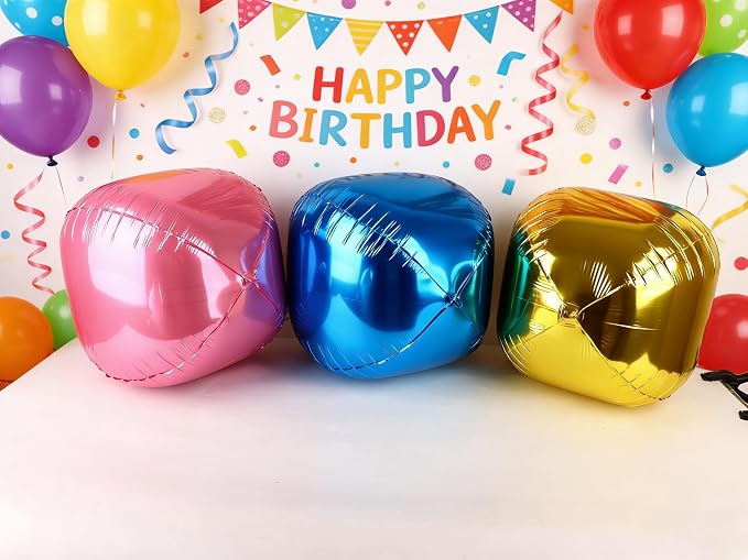 6pcs Blue Foil Balloons 22inch Round Balloons - Image 2