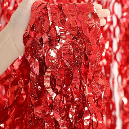 3 Pack Red Backdrop Curtain - Image 2