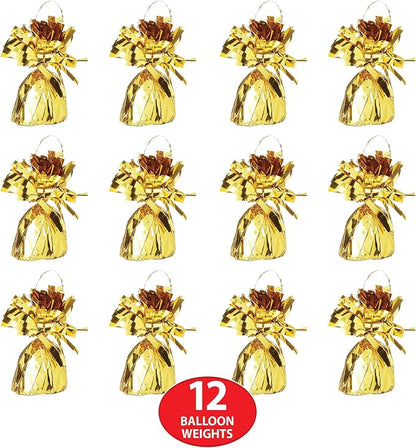 Beistle 50804 GD Metallic Wrapped Balloon Weights, 6 Ounces - Image 5