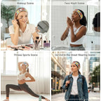 Makeup and Face Washing Headband, 5 Pack Headbands for Women, Full-size Velcro design, No-Squeeze, No-Pull Band Gentle on Hair and Head