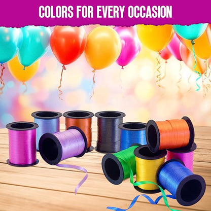 Playbees Curling Ribbon, 12 Rolls of 60-Ft Balloon String - Image 9
