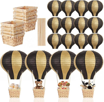 Meooeck 8 Sets Hot Air Balloon Tables Centerpieces, 11.8'' Paper Lantern Party by Meooeck
