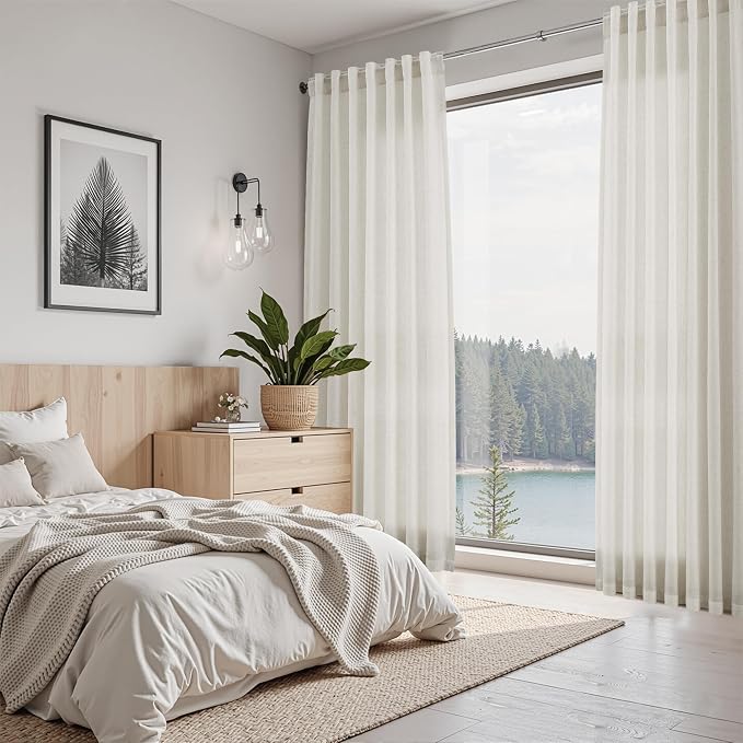 Mousse White Linen Curtains 96 Inches Long - Image 6