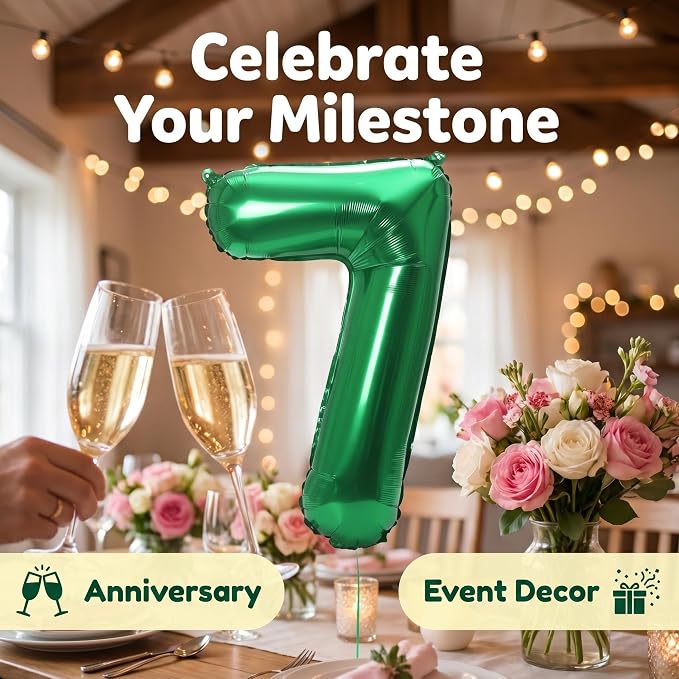 YPSelected 32 Inch Large Foil Helium Number Balloon Birthday Wedding Party 0-9 - Image 6