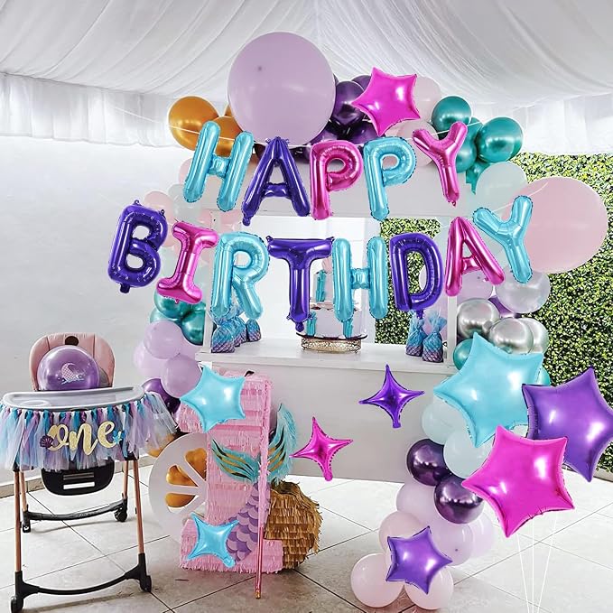 TONIFUL 35PCS Happy Birthday Decorations Kit 16 Inch Happy Birthday Balloon - Image 6