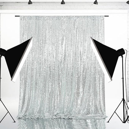 Eternal Beauty Silver 3mm Sequin Backdrop 10x10 Ft - Image 3